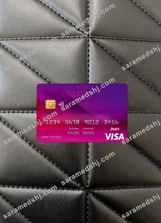 Argentina bank Credicoop visa card photolook front